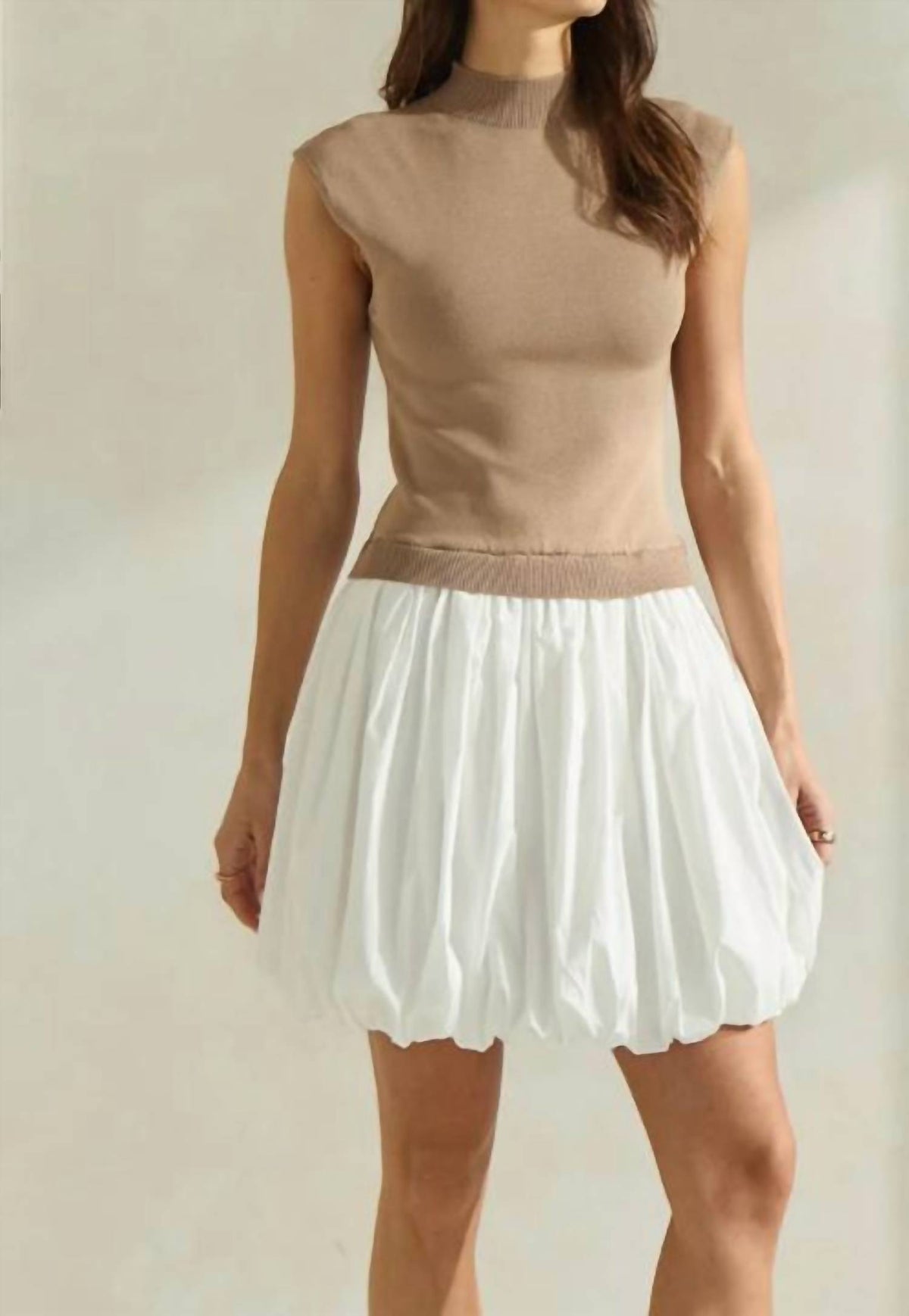 Able - Balloon Contrast Dress