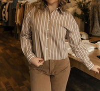 Able - Crop Striped Shirt