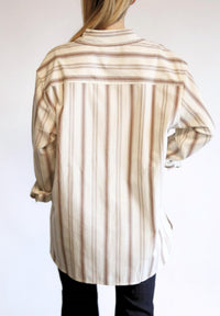 Able - Harris Oversized Button Down Shirt - brown - button - down - shirts - clothing