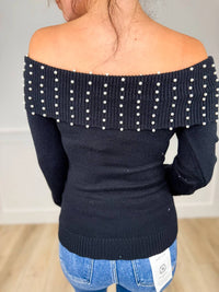 Able - Knit Off Shoulder Long Sleeve Sweater