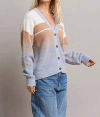 Able - Ombre Stripe Sweater Cardigan