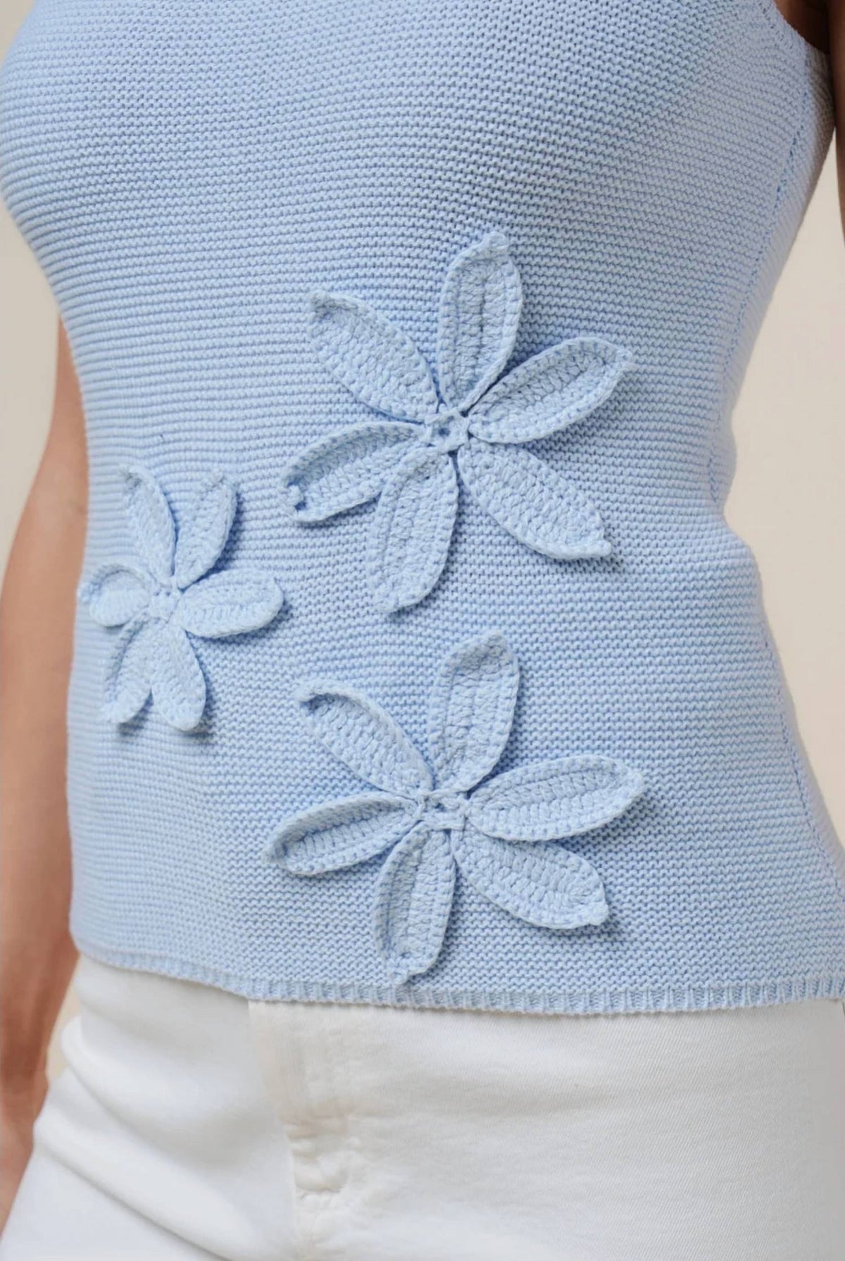 Able - Percy Floral Applique Knit Top
