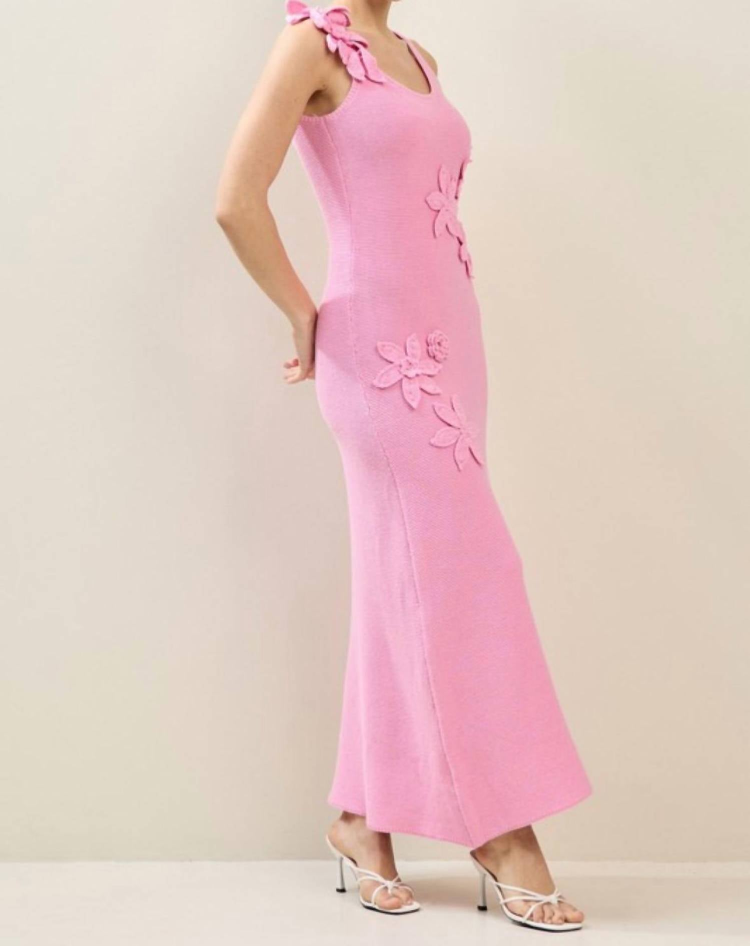 Able - Summer Knit Midi Dress - clothing - dresses - floral