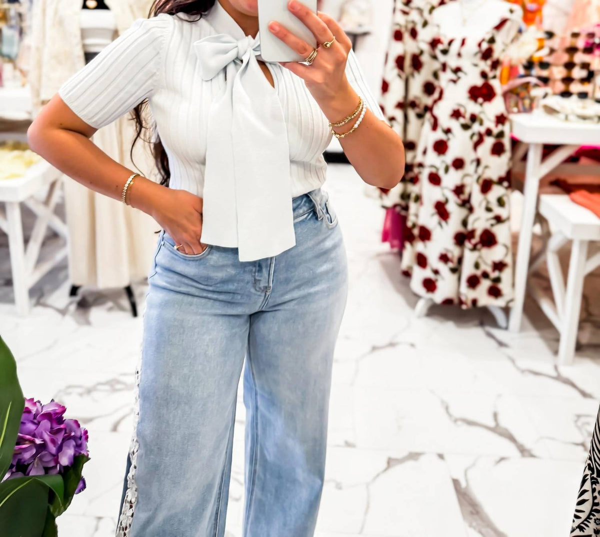Able - Sweet Tie Bow Top