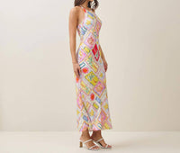 Able - Tropical Print Halter Maxi Dress