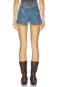Free People Bettie Embroidered Short in be mine - women's shorts - detail view