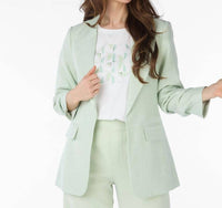 ESQUALO Pietta Linen Look Blazer in pastel green - women's jacket
