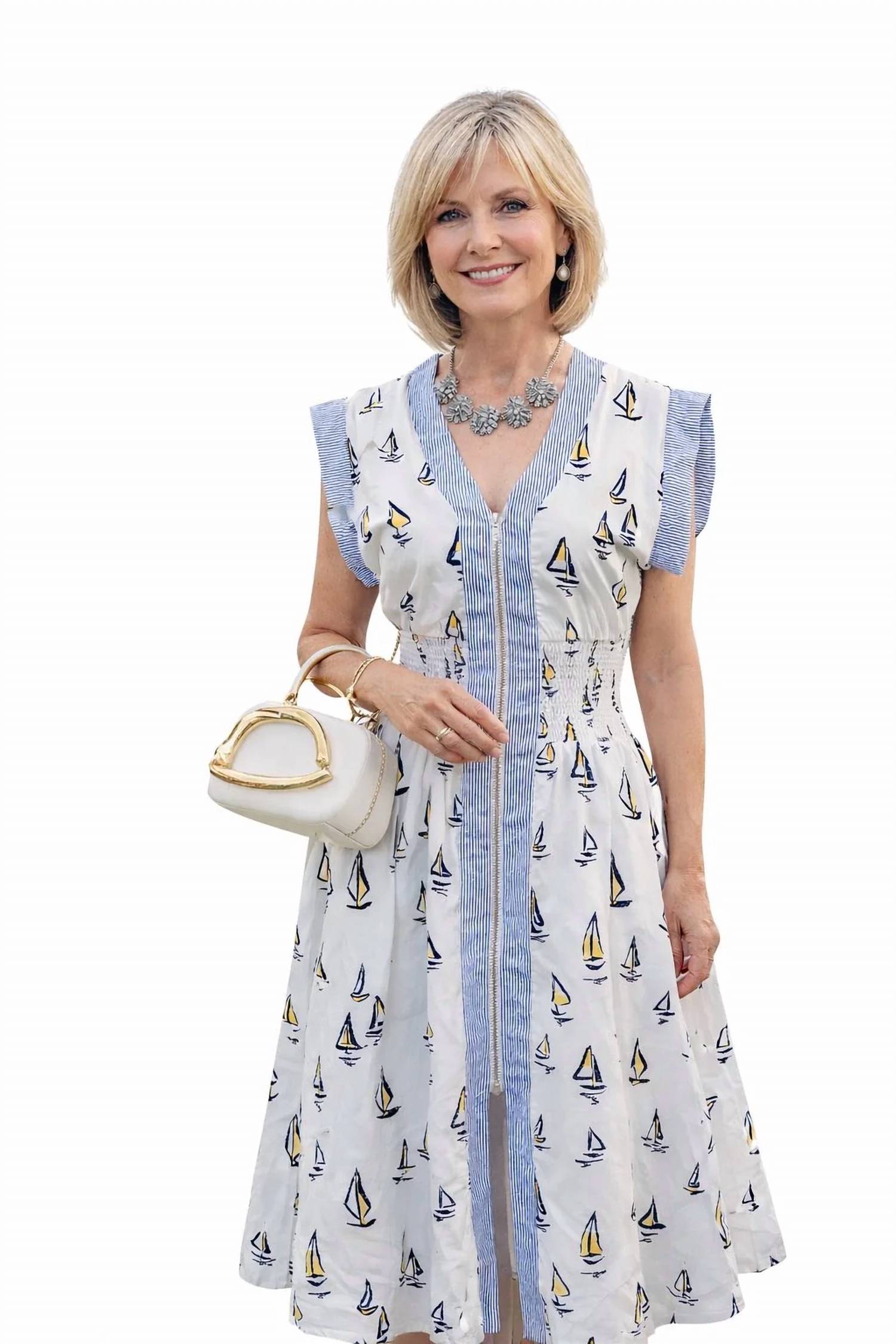 Thml - Sailboat Print Short Sleeve Dress