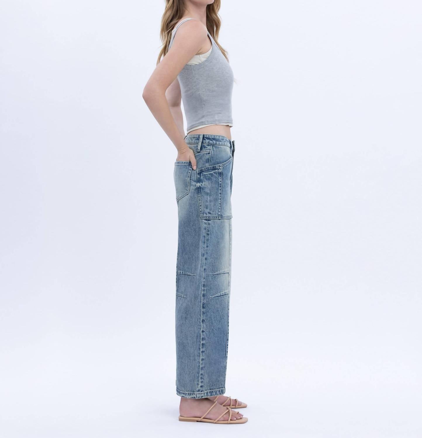 Flying Monkey - Serene High Rise Crop Barrel Jean