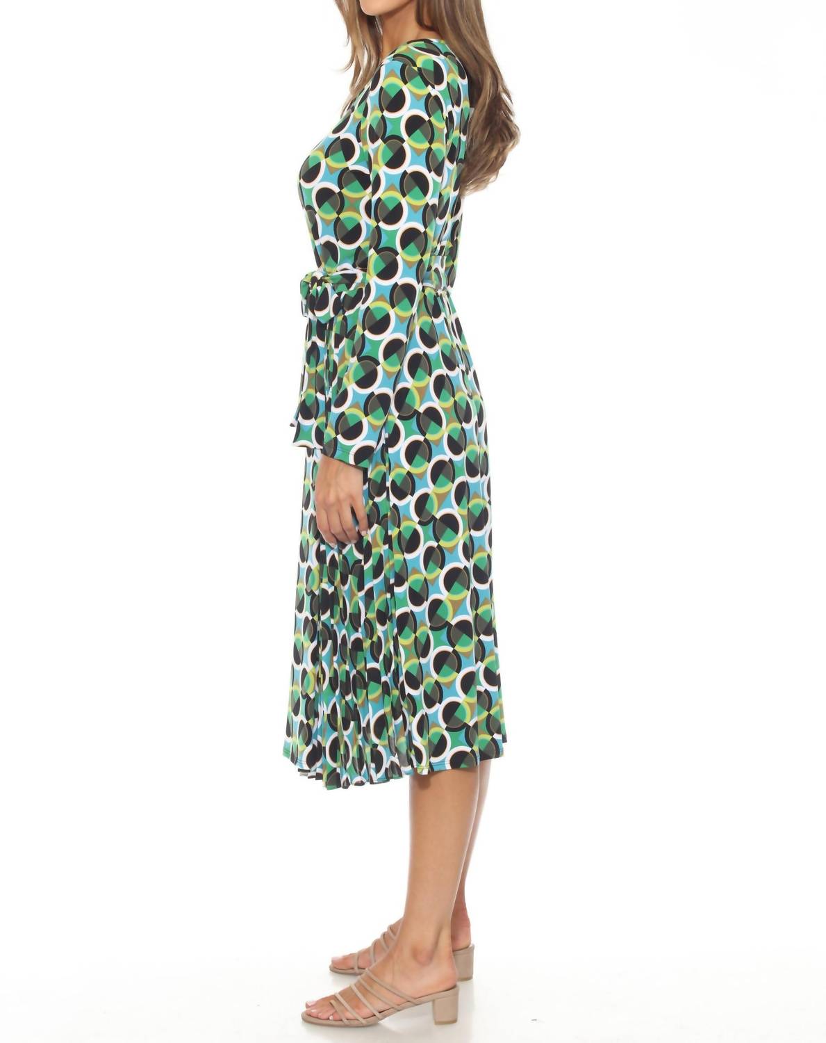 Joseph Ribkoff - Women's Geometric Print Belted Midi Dress