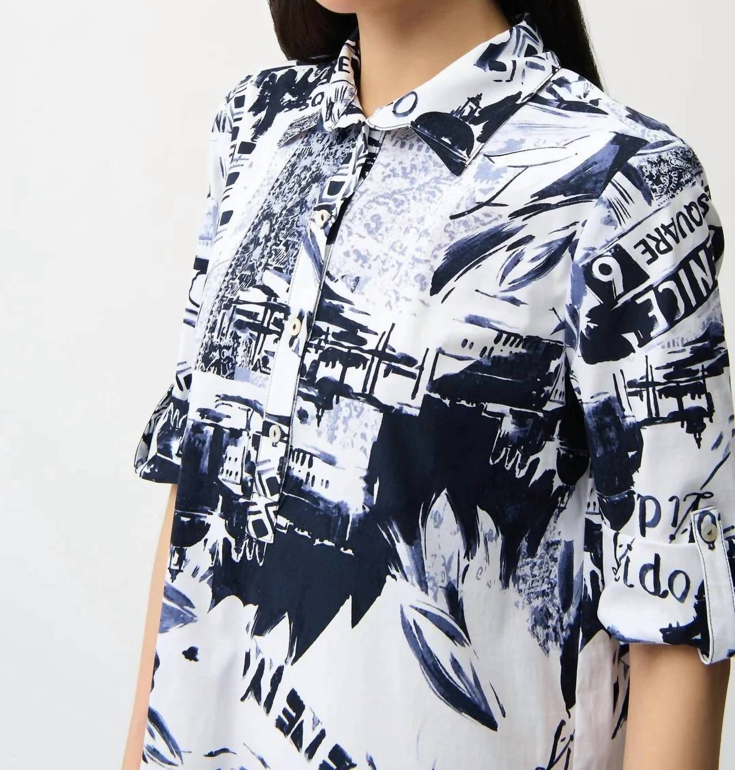 Joseph Ribkoff - Floral Graphic Shirt Dress