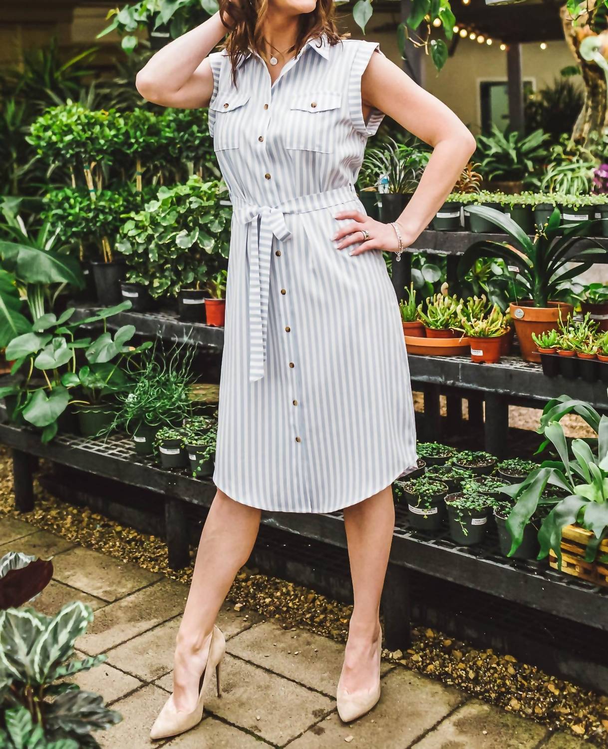 Striped Shirt Dress