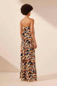 Shona Joy - Palma Silk Strapless Column Maxi Dress
