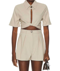 Matthew Bruch - Collared Wrap Top