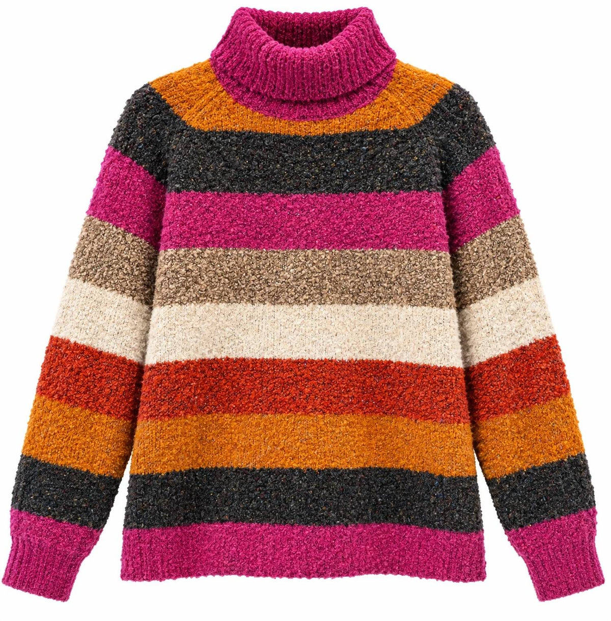 Mb By Tribal - Soft Boucle Long Sleeve Turtleneck Sweater