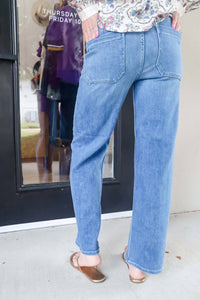 Letter To Juliet - Sailor High Rise Patch Pocket Jeans