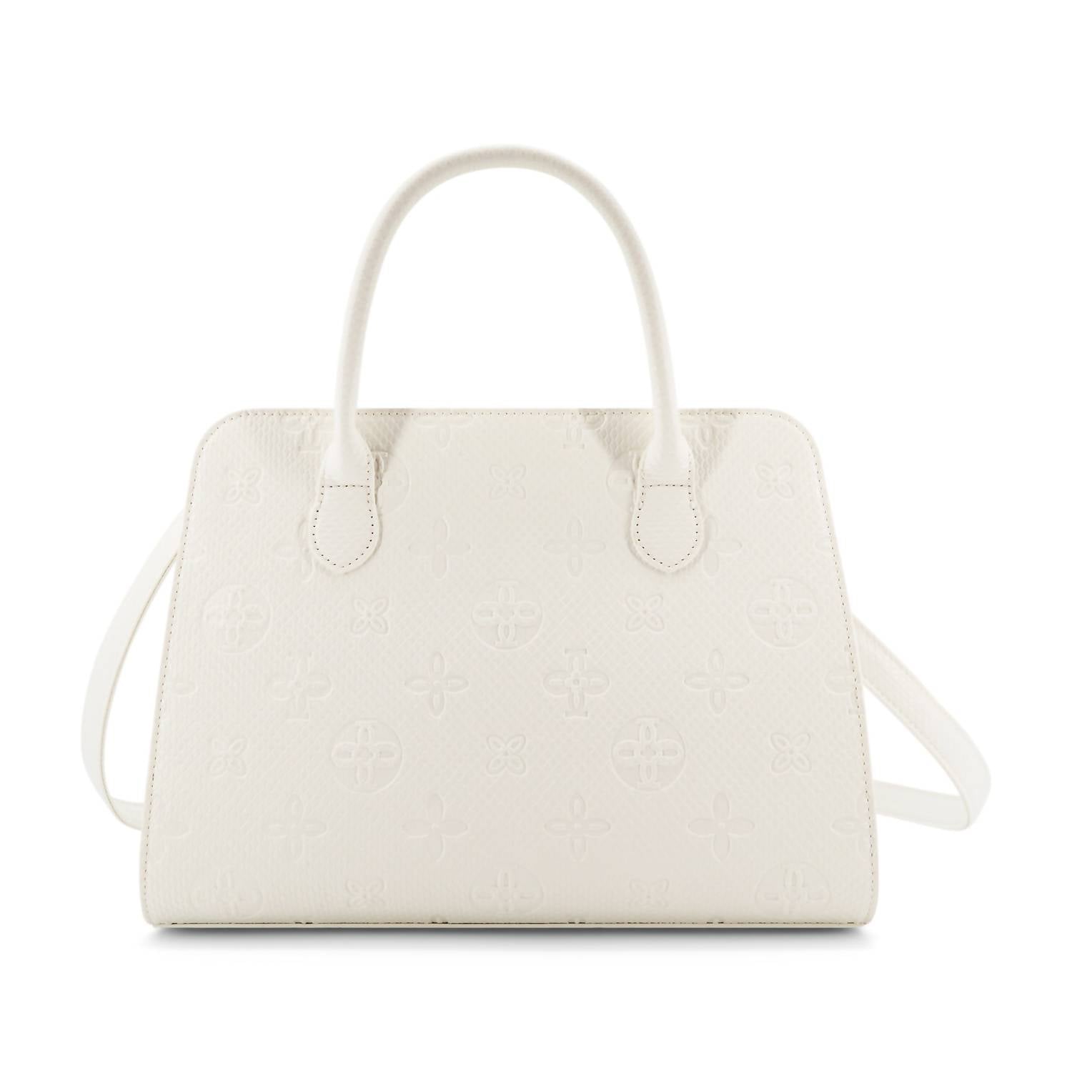 Like Dreams Women's Midori Satchel Chromatic Pattern Crossbody Bag in white - women's bag - detail view