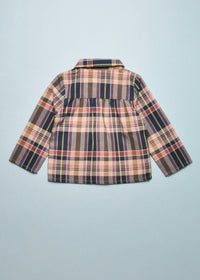 Emile & Ida Girls Plaid Kurta in madras - kids' shirt - detail view