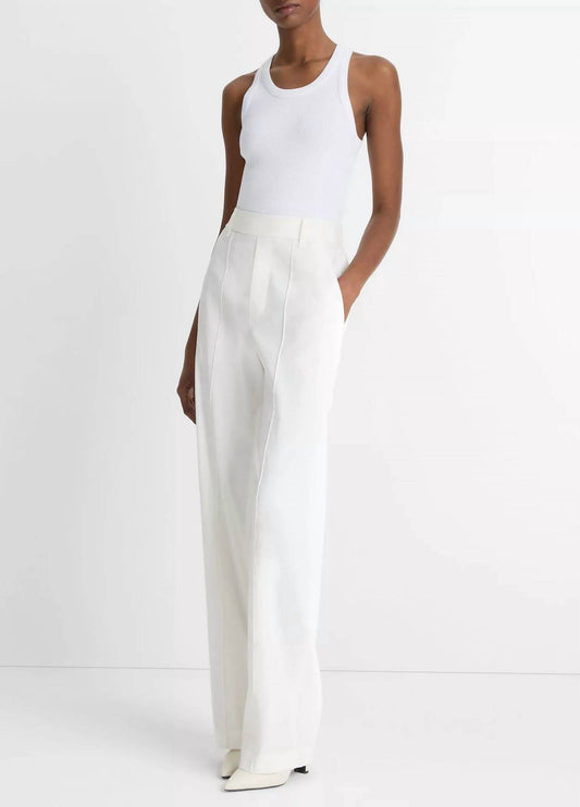 Vince - Women's Linen Blend High Rise Pull On Pant