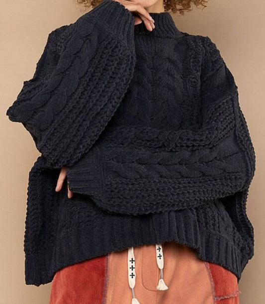 Pol - Chelsey Mock Neck Chenille Sweater