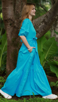 Maude Vivante - Melina V Neck Tiered Dress