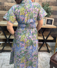 Entro - Bloom Elastic Waist Zip Midi Dress