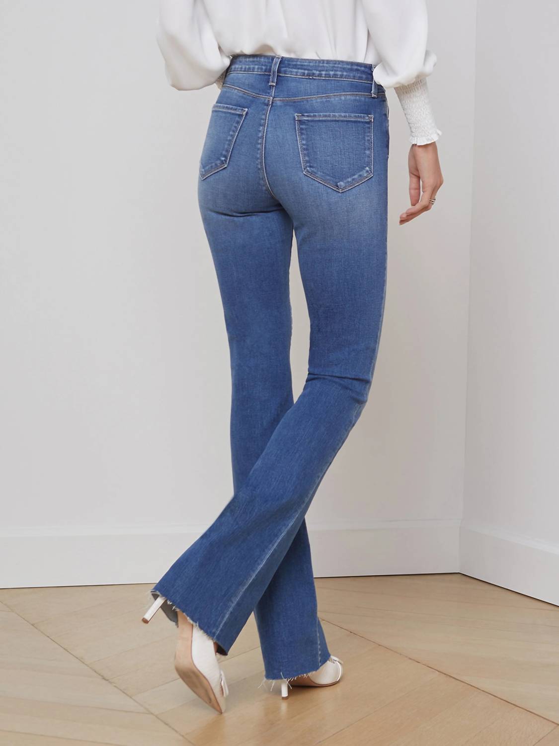L'Agence - Ruth High Rise Straight Leg Jeans