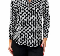 Lulu-B - Print 1/4 Zip Upf 50+ Top
