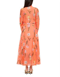 Leo Lin - Liliane Tie Neck Midi Dress