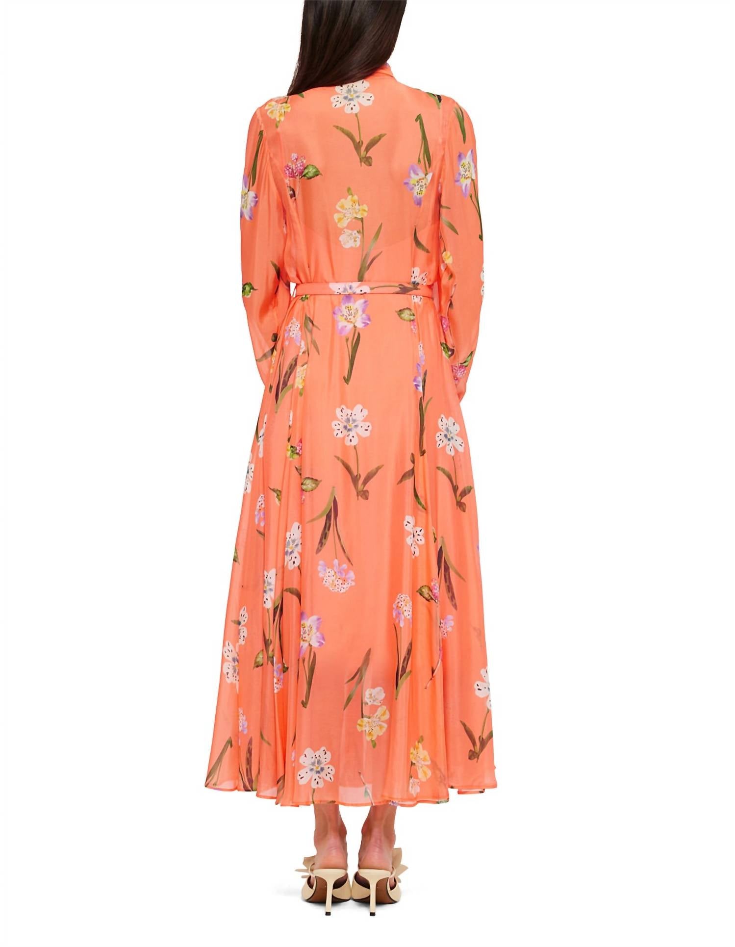 Leo Lin - Liliane Tie Neck Midi Dress