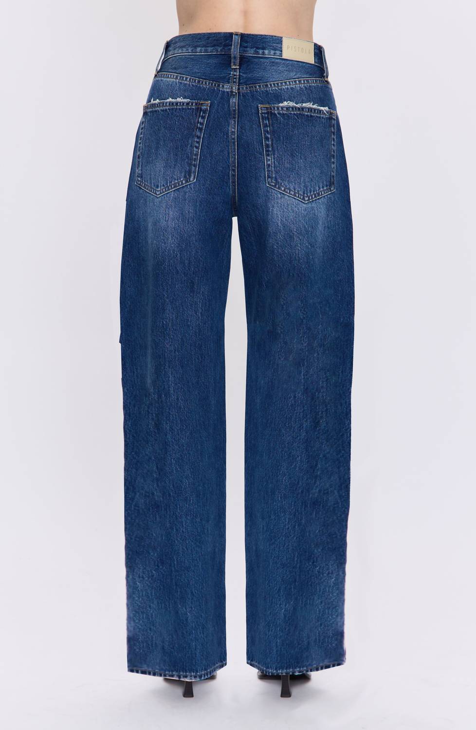 Pistola - Tate High Rise Bowed Wide Leg Jean