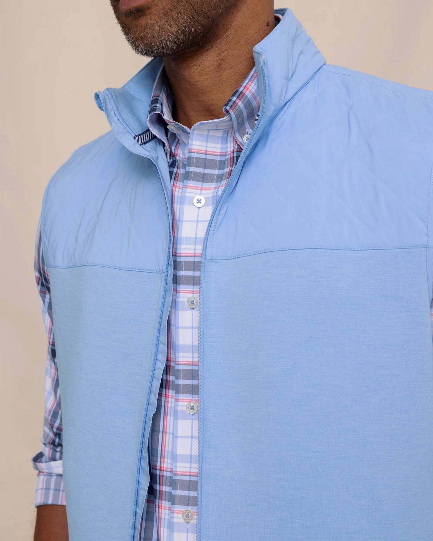 SOUTHERN TIDE Waterfront Quilted Vest in ocean channel - men's jacket - view 4