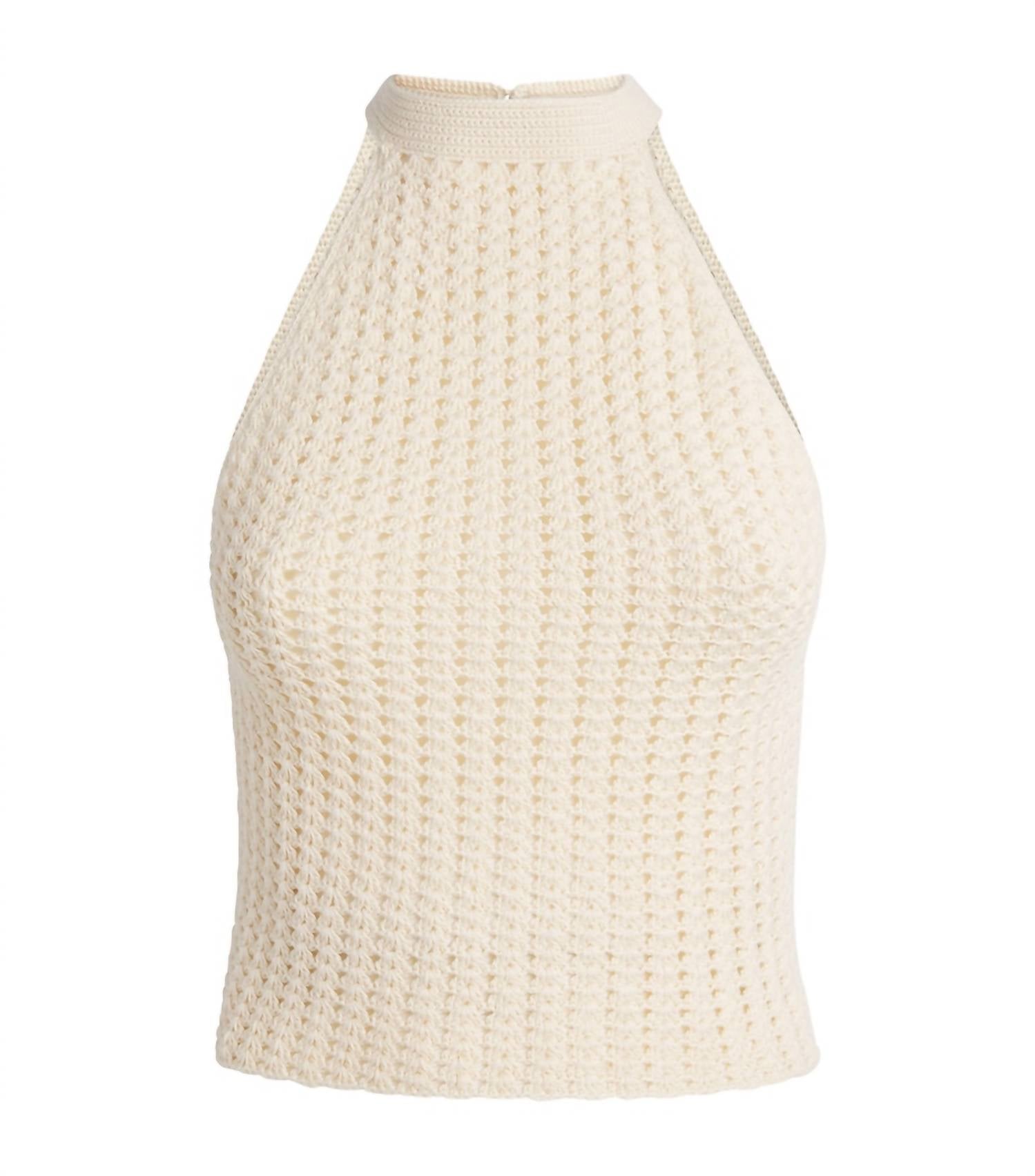 Escvdo - Reflejo Crochet Halter Top