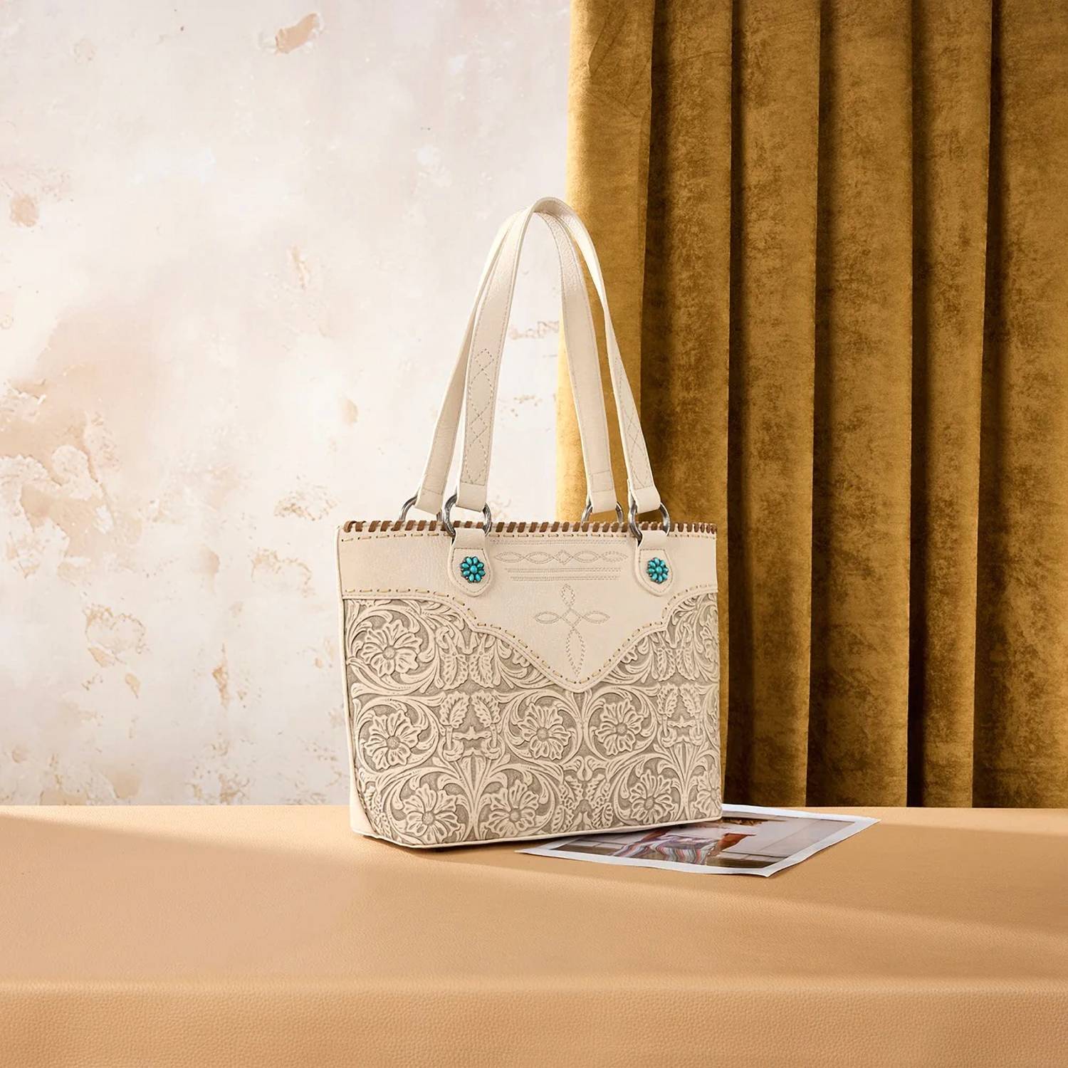 Montana West - Tooled Floral Concealed Carry Tote Bag