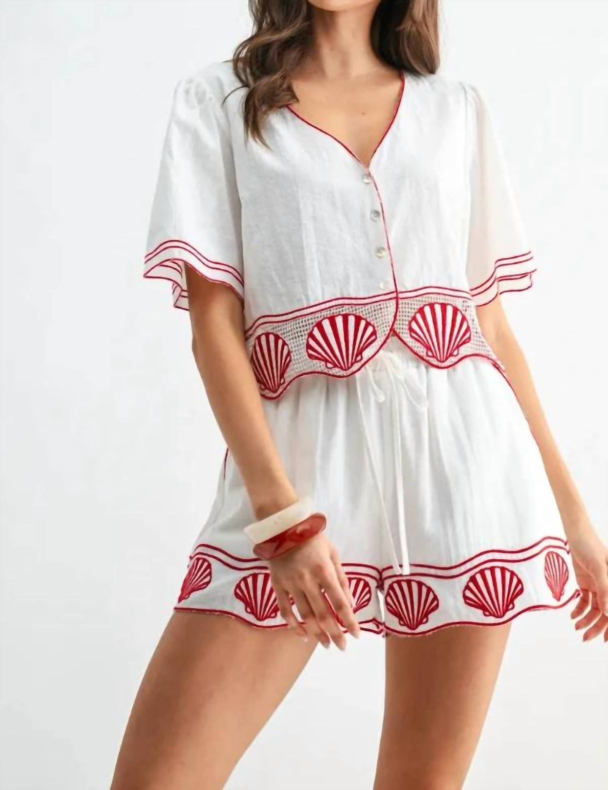 Mint Exclusives - Cari Cotton Embroidered Short