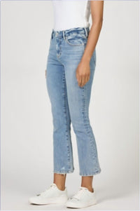 DEAR JOHN DENIM Jeanne Cropped Flare Jean in lomond - women's jeans - detail view