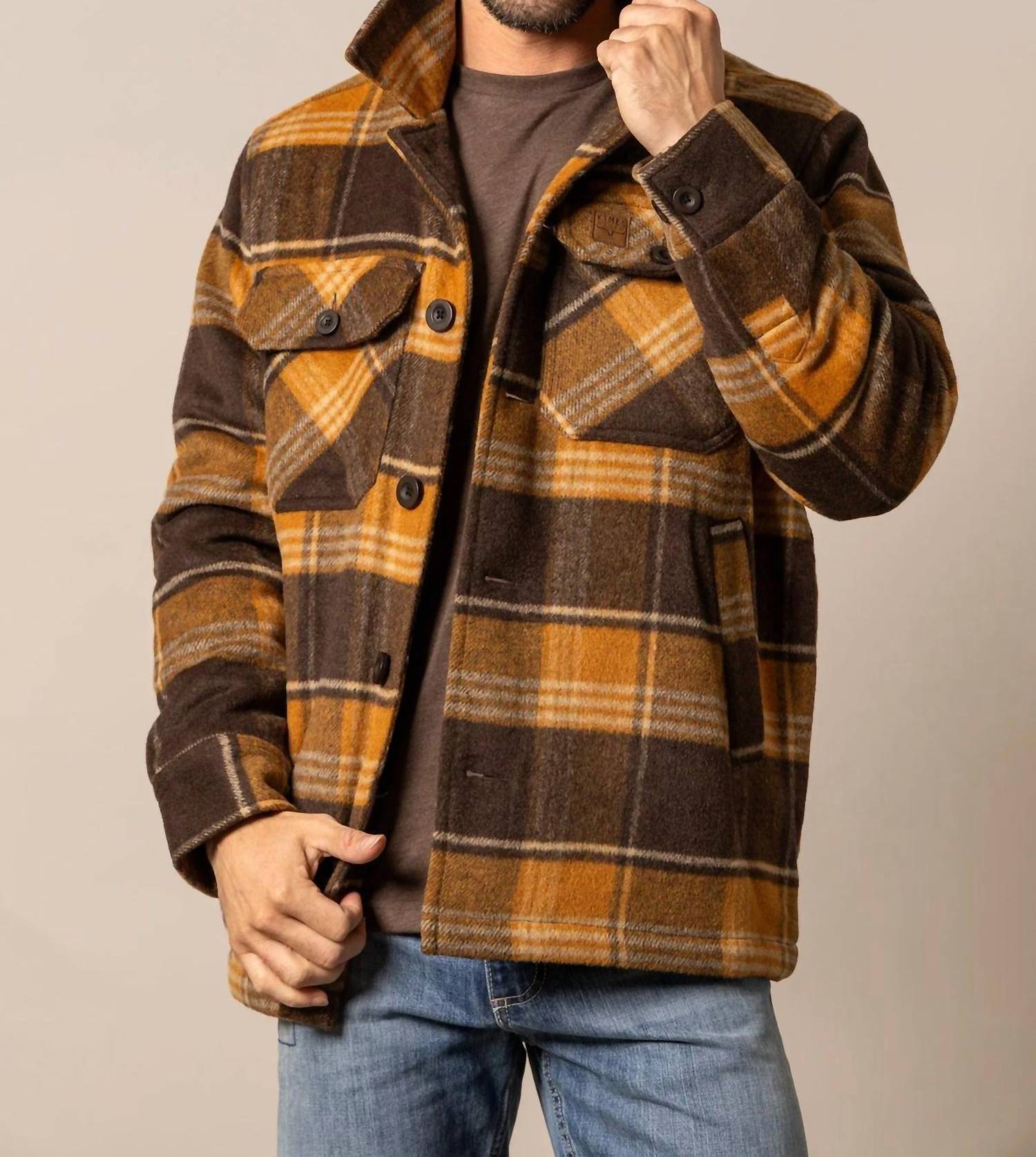 Kimes Ranch Marquette Wool Jacket in brown - men's jacket