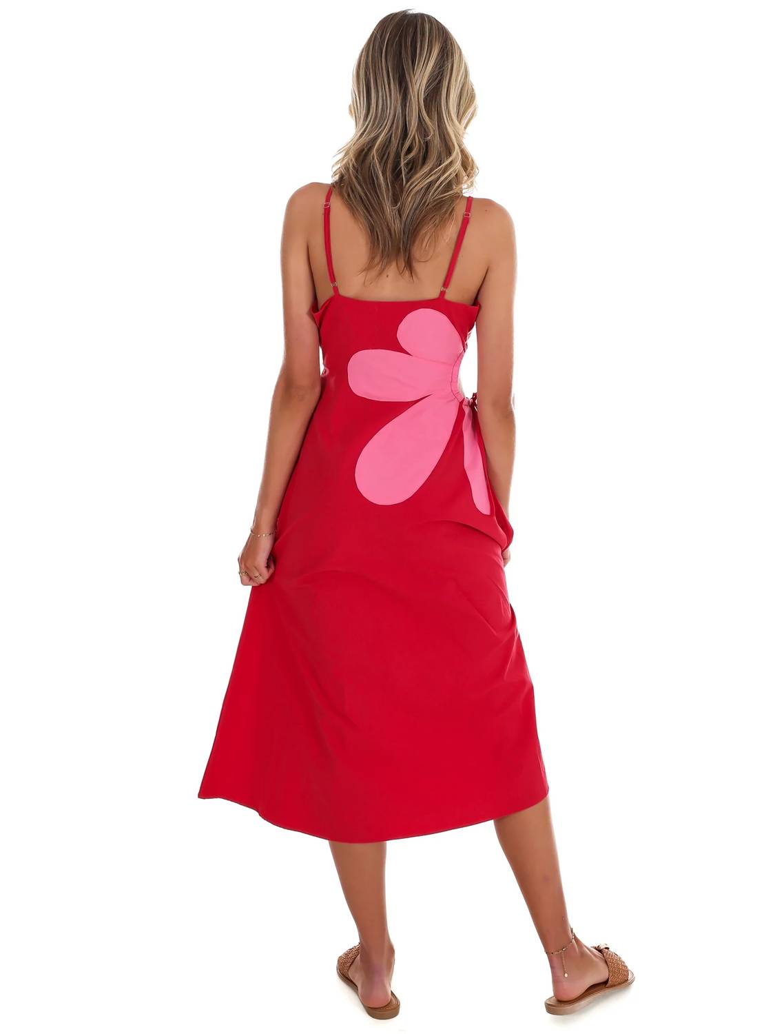 Very J - Women's Wildflower Wishes Floral Cut Out Midi Dress