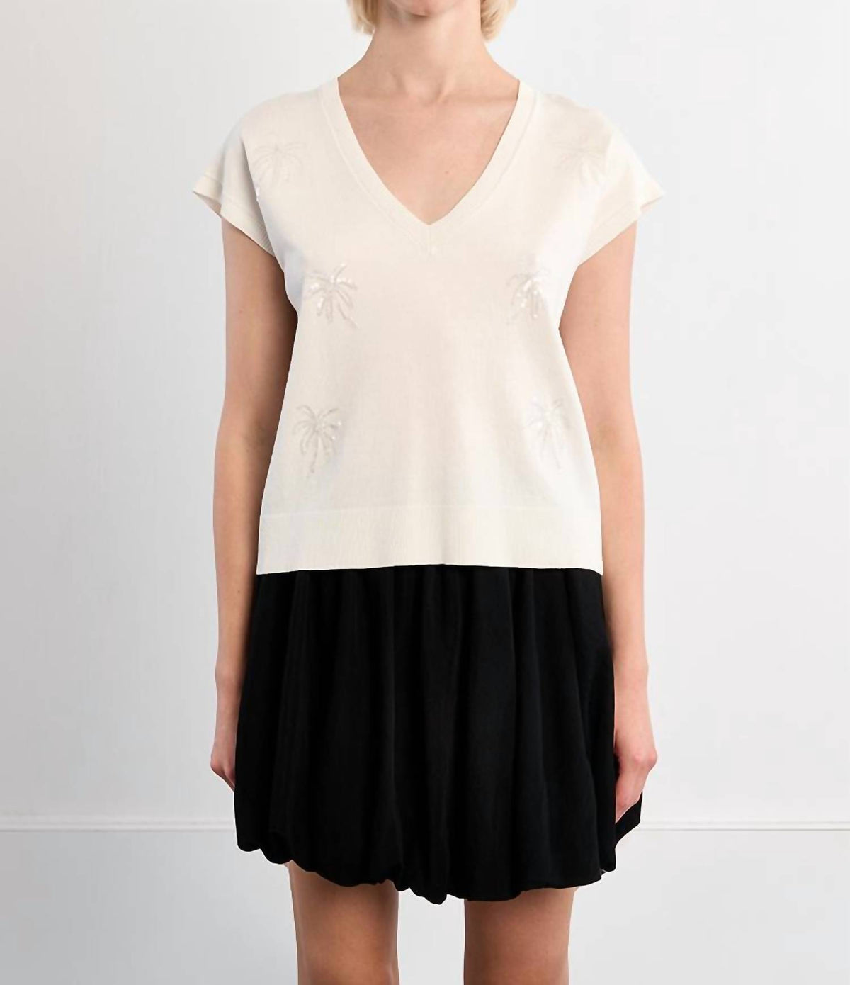 Lili Sidonio - Palm Beach Party Sequin Knit Top