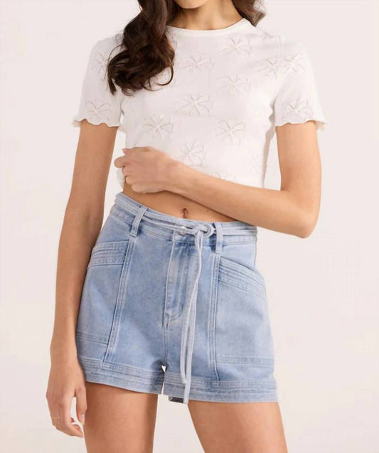 Minkpink - Bowie Pointelle Knit Tee