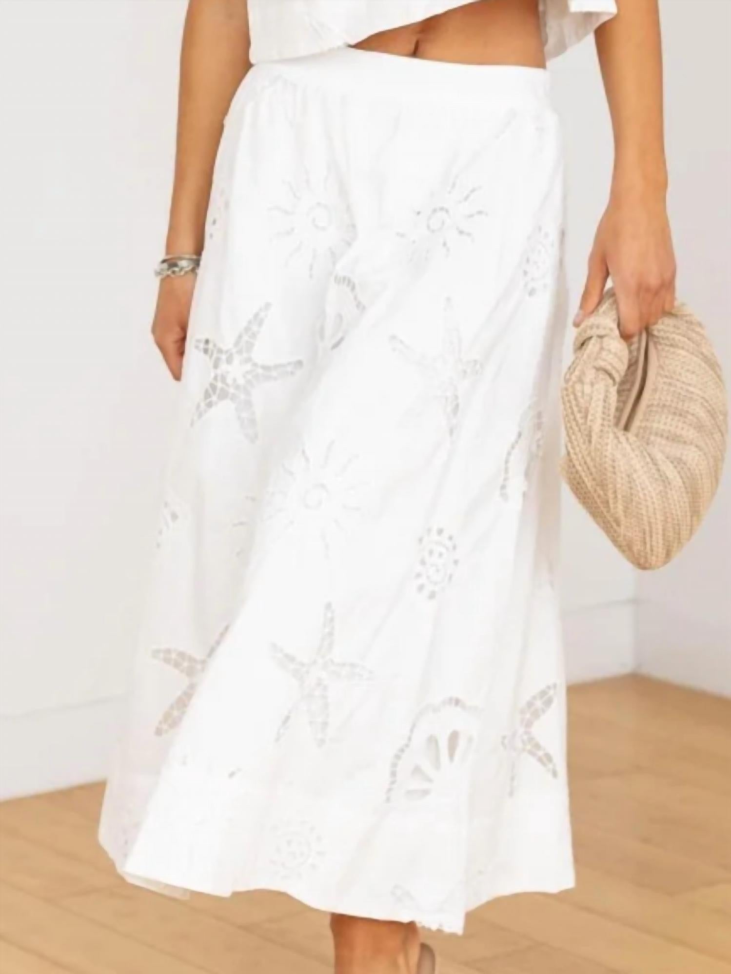 Skies Are Blue - Coral Sea Skirt