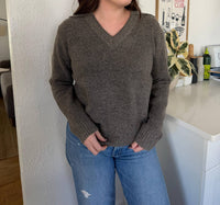 PINCH Aubrey Long Sleeve Sweater in taupe - women's sweater