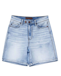 Judy Blue - Women's Hailie 2 Button Mid Length Dad Shorts