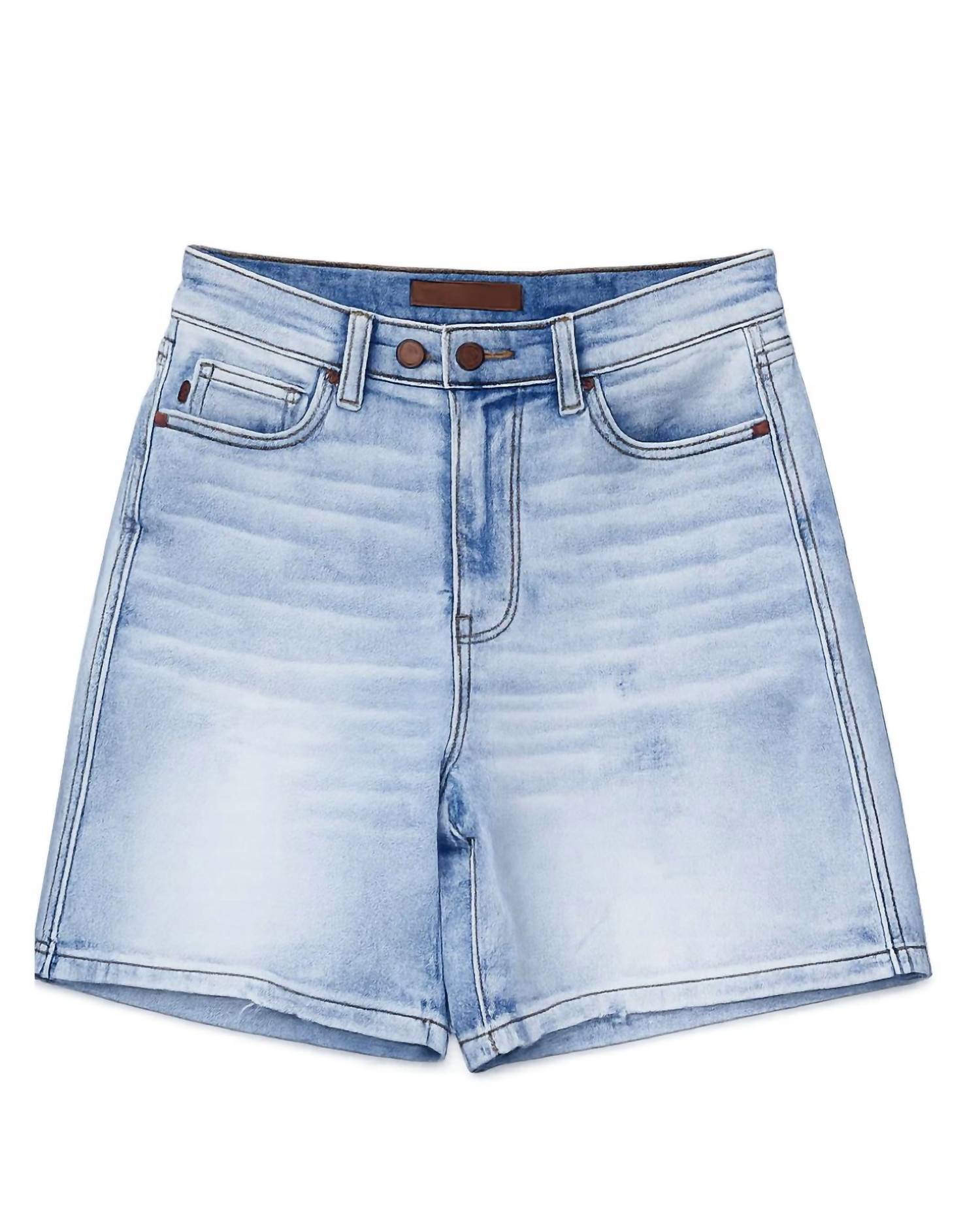 Judy Blue - Women's Hailie 2 Button Mid Length Dad Shorts