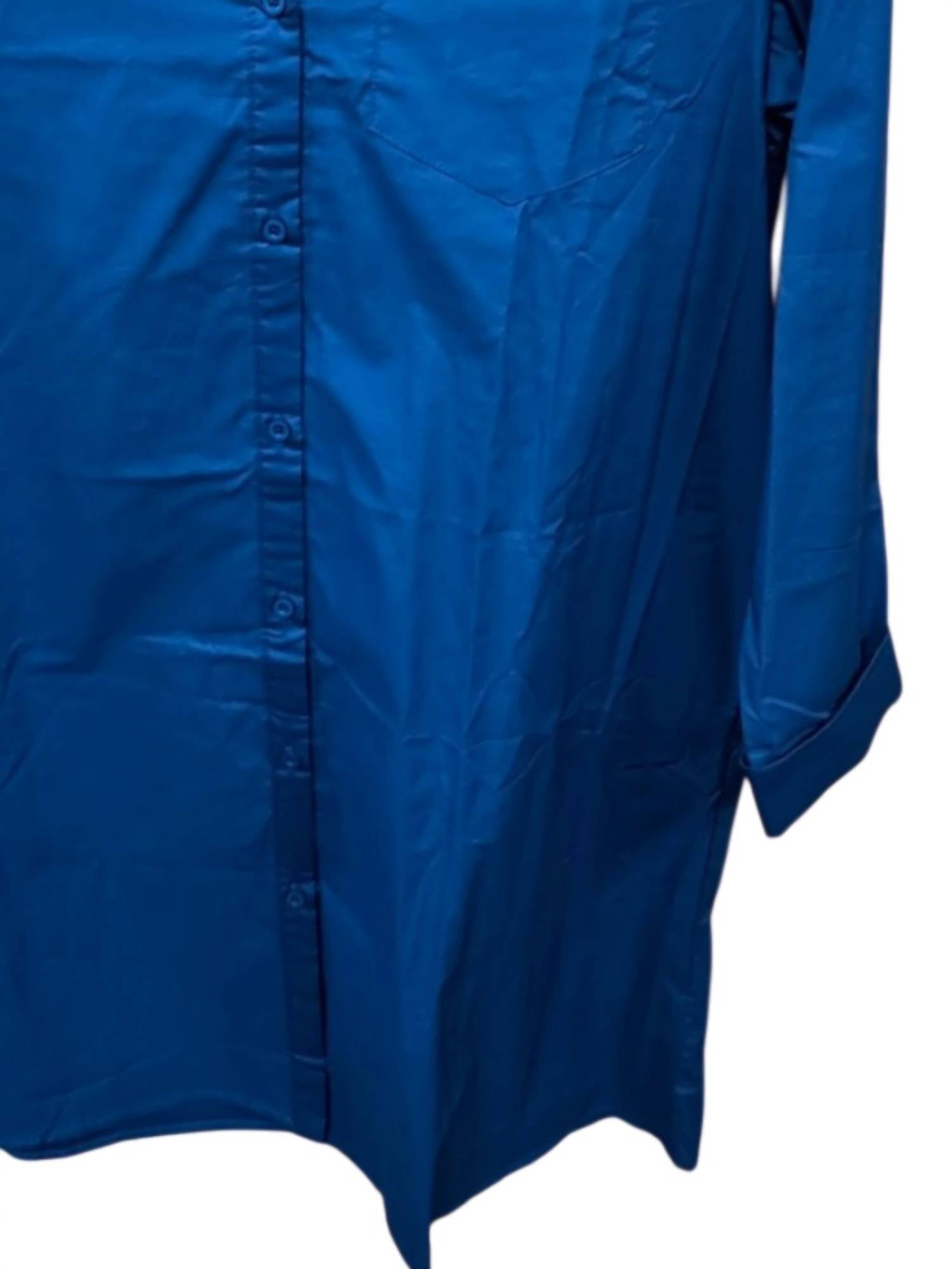 Carole Christian Women's Shirt Dress in teal - women's dress - alternate view