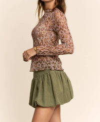 Davi & Dani - Metallic Sheer Mesh Top