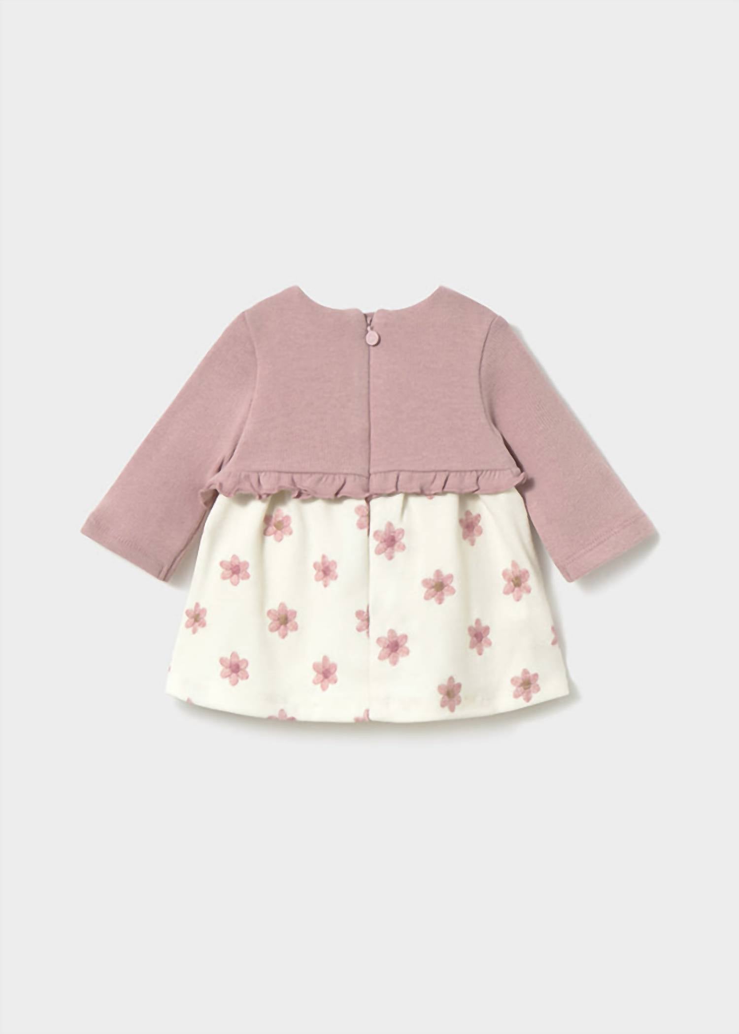 Mayoral - Girls Newborn Knit Dress With Cardigan