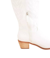 MiiM Women's InLay Samara Stitch Western Tall Boots in white - women's shoe - view 6
