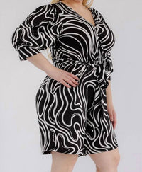 Karen T Design - Swirl Print Wrap Romper