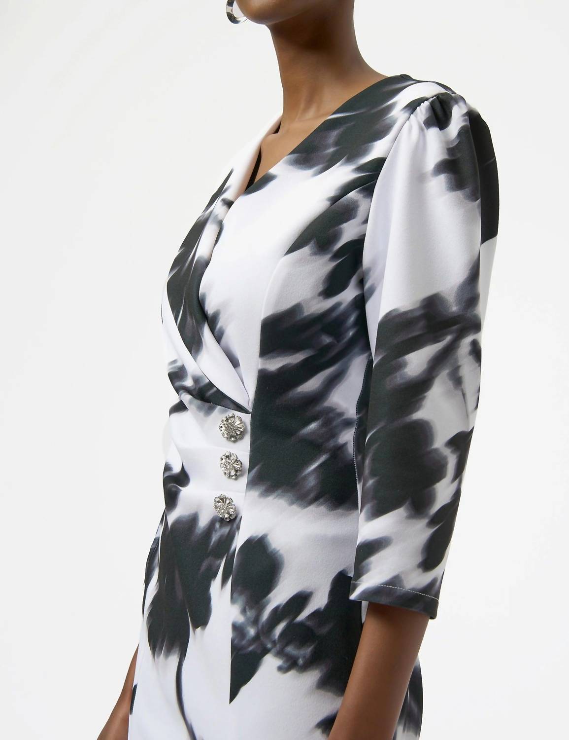 Joseph Ribkoff - Floral 3/4 Sleeves Sheath Dress